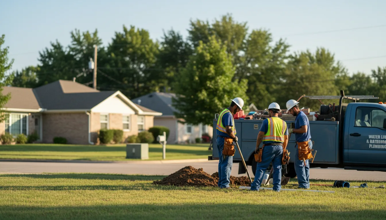 Residential water line and bathroom plumbing service in South Bend, IN